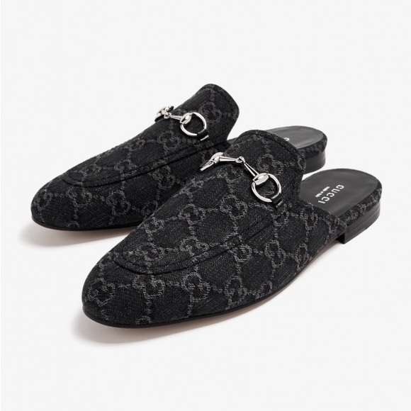 Gucci Princetown Mules | Black Denim | 38.5 (7.5-8) | NWT - Picture 1 of 4